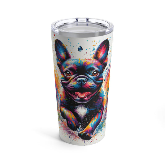 colorful frenchie Tumbler 20oz