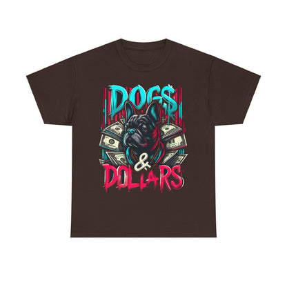 DOGS AND DOLLARS Unisex Heavy Cotton Tee